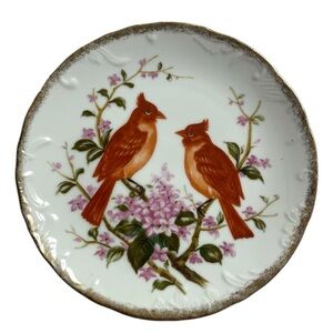 Vintage Norleans Japan Porcelain Gold Trim Plate With Built-in Hanger